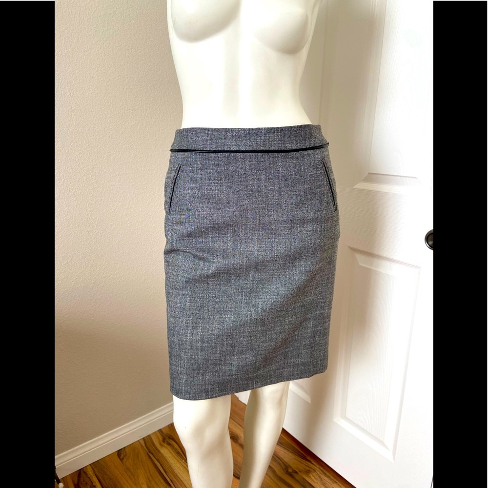 Halogen Pencil Skirt With Faux Leather Trim size 2
